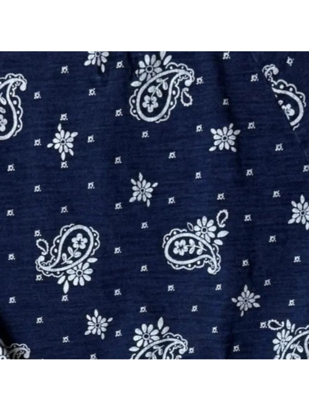 Gymboree Girls Dress Size Small 5-6 Indigo Blue Pockets Paisley Floral Cotton